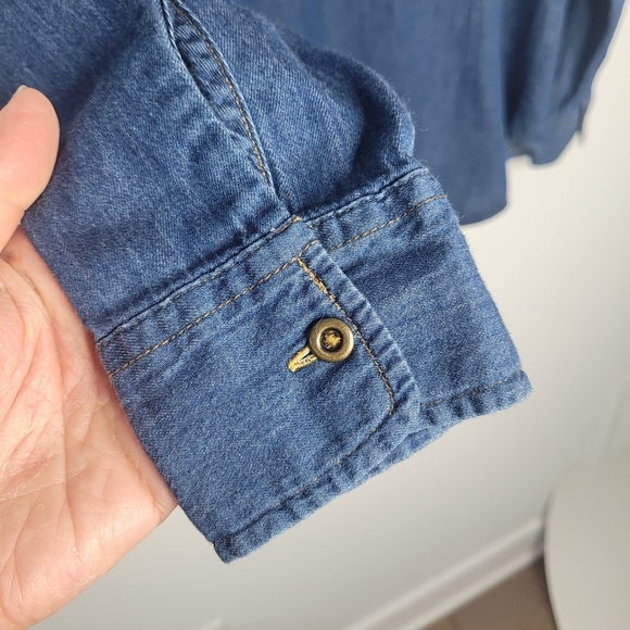 Lee Riders button down denim shirt size Medium - Picture 6 of 8